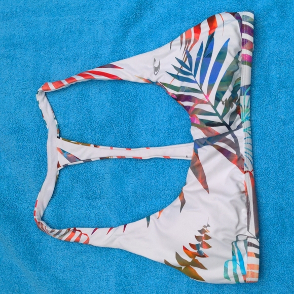 Swim Colorful Leafy Bikini Top With Padding Poshmark